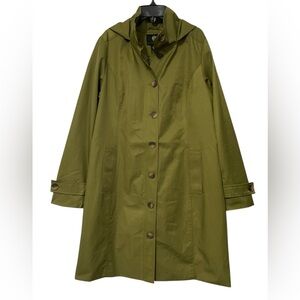 NWT House of Harlow Moss Green Midi Hooded Jacket
